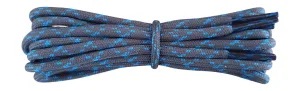 Round 3 mm Shoelaces Grey with Blue flecks for walking shoes or trainers